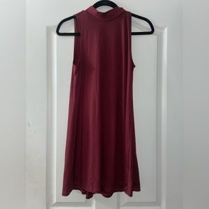 Red high neck women’s dress